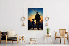 Parent with kid Anime Wall  Art