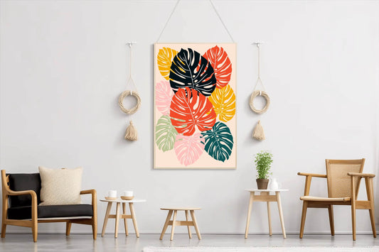 Fig Leaf Tropical Plant Painting Wall Art - beink online art store