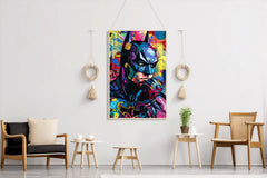 Cartoon Illustration Painting of Batman