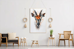 Watercolor Deer Animal Wall Art