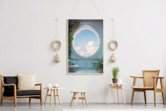 Window With Magical Landscape View  Anime Wall Art