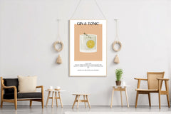 Gin And Tonic Cocktail With Lime Wall Art