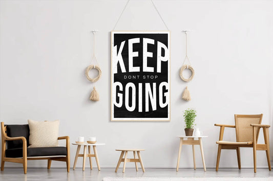 Keep Going Motivational Quote Wall Art - beink online art store