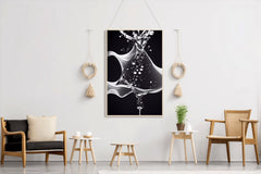 Water Splash Black & White Wall Art