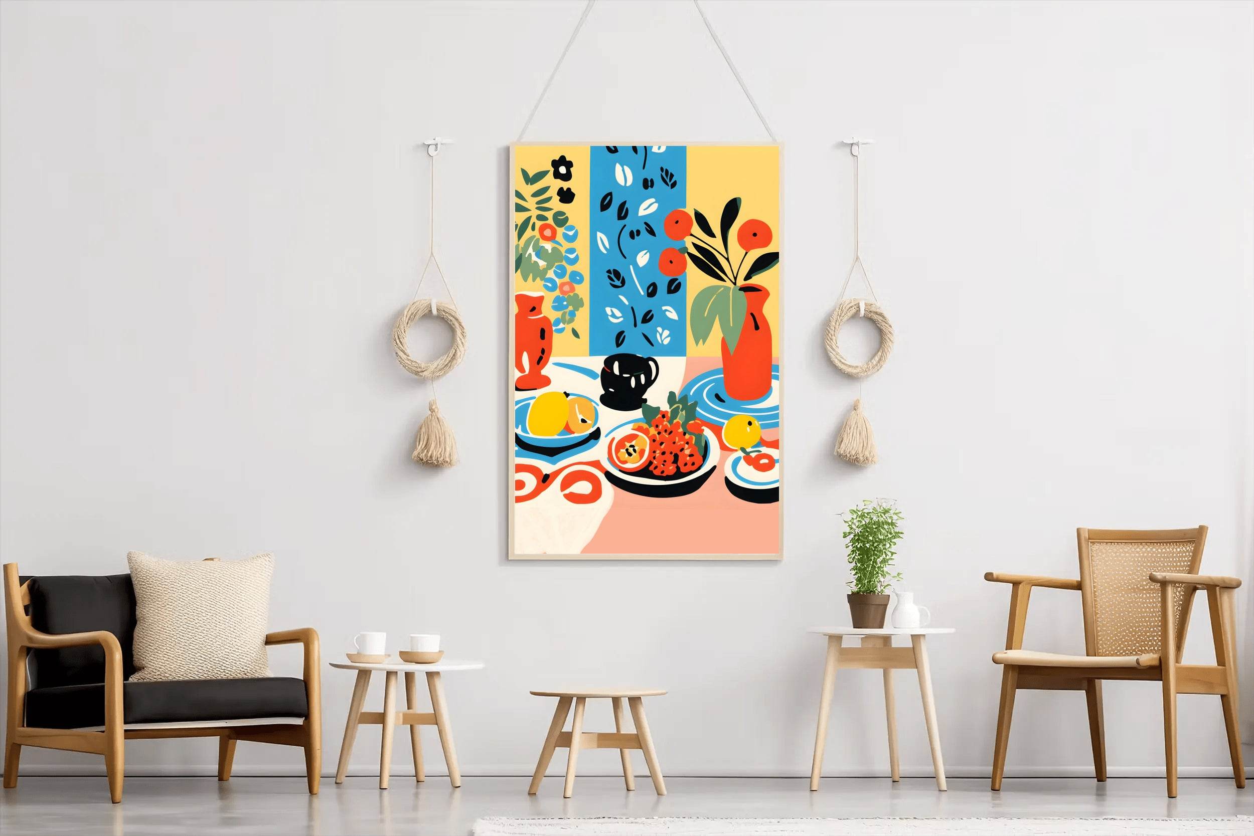 Fruit And Flower Painting Wall Art - beink online art store