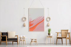 Orange and Pink Background Abstract Wall Art