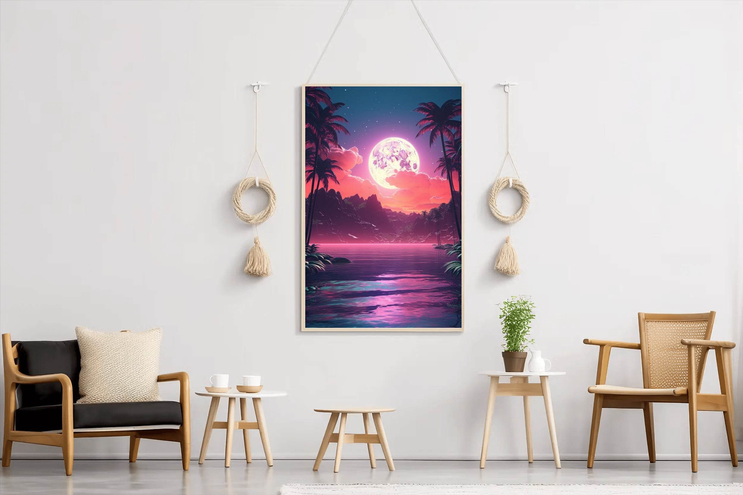 Pink Beach In The Moon - beink online art store