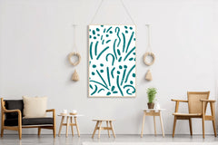 Teal Splatters Canvas Wall Art