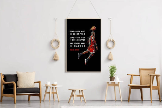 Michael Jordan Motivational Quote Wall Art - beink online art store