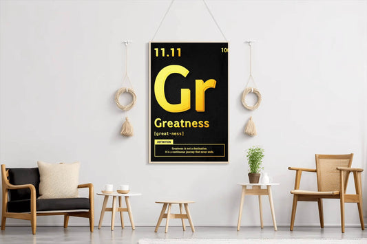 11.11 Greatness Motivational Gold Wall Art - beink online art store