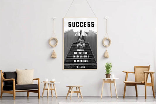 Journey To Success Black Shade Wall Art - beink online art store