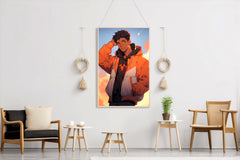 Anime Style Man portrait  Wall  Art