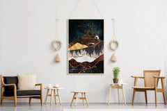 Marbled Mountain Modern Wall Art