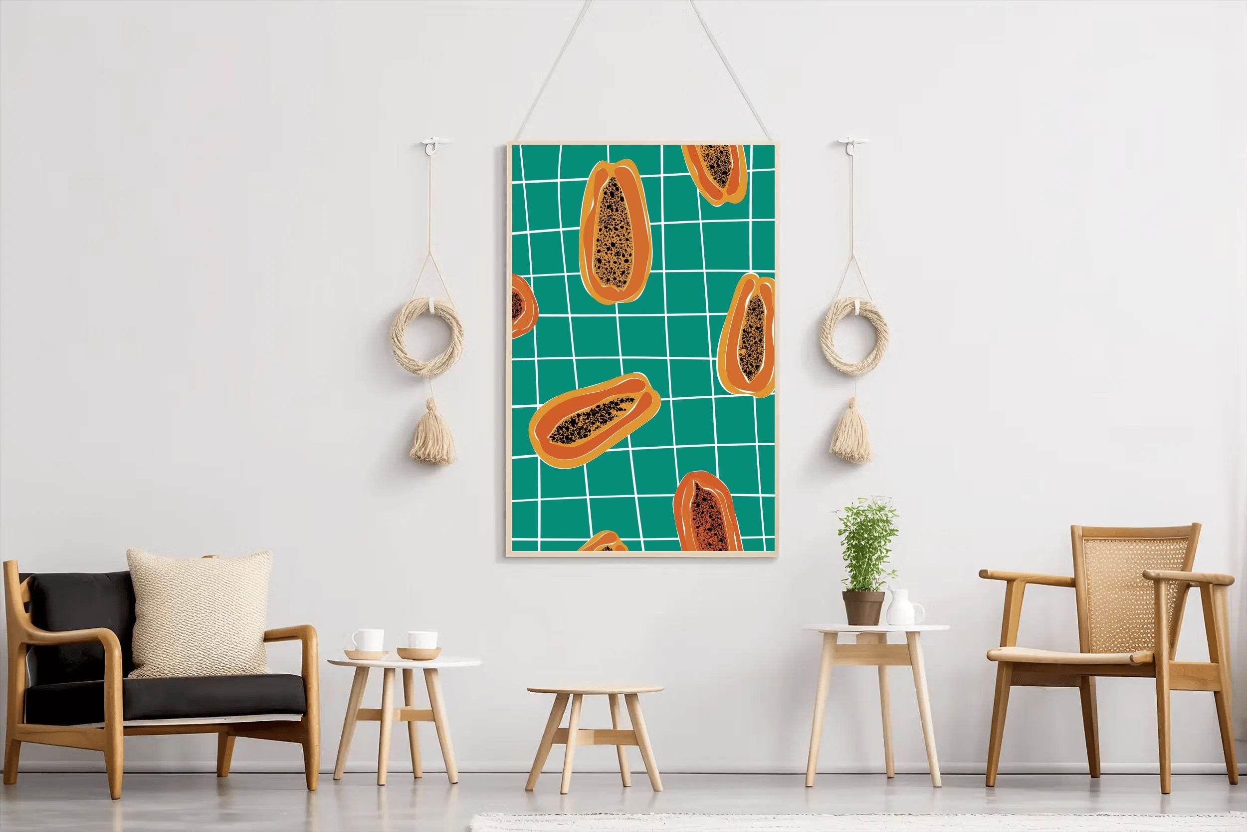 Painting Papaya Fruit Pieces - beink online art store