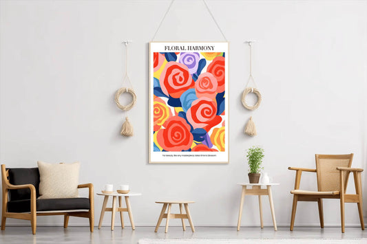Painting Of Red Roses Wall Art - beink online art store