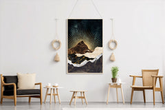 Copper and Gold Mountain Modern Wall Art