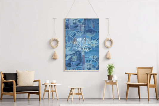 Dreams Dont Work Motivational Wall Art - beink online art store