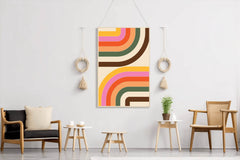 Drawing Colored Curved Lines Wall Art - beink online art store