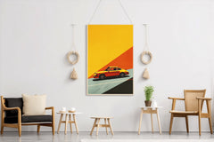 Porsche911 RS Yellow Wall Poster