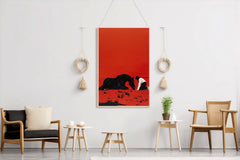 Black Horse Sitting Wall Art