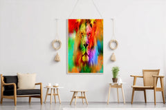 Multicolor Loin Face Wall Art - beink online art store