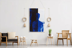 Light Blue Shade Oil Painting Wall Art