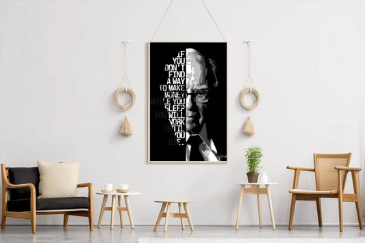 Warren Buffett Motivational Quote Wall Art - beink online art store