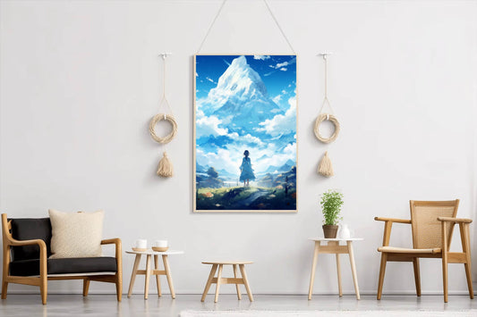 Fantasy Anime Style Scene in Mountain Wall Art - beink online art store