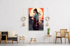 Anime Style Portrait of Traditional Japanese's Samurai Character Anime Wall Art - beink online art store