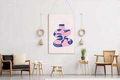 Pink Patterned Vase Wall Art