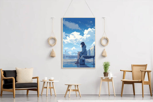 Sad Anime Boy Wall Art - beink online art store