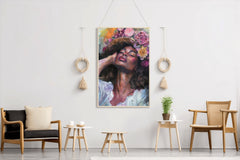 Elegant African Woman Canvas  Wall Art