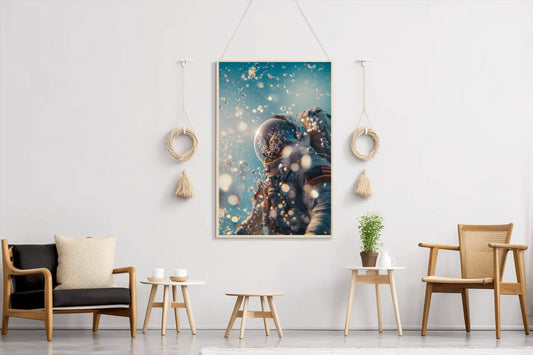 Astronaut Visuals effect of underwater Wall Art - beink online art store