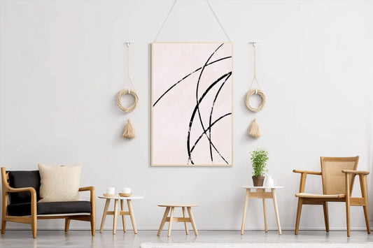 Black Abstract Patterns Wall Art - beink online art store