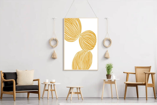 Yellow Braid Wall Art - beink online art store