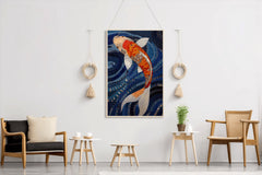 Koi Fish Painting Wall Art