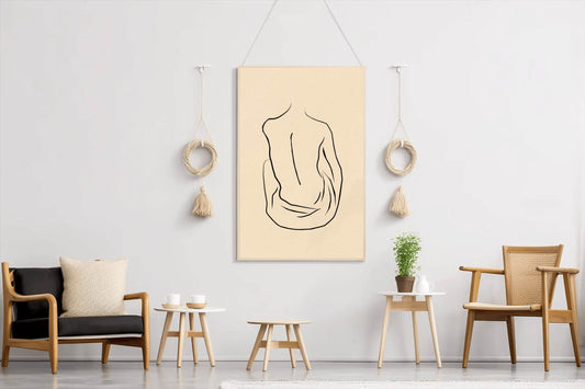 Drawing of A Woman Waist Wall Art - beink online art store