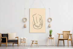 Drawing of A Woman Waist Wall Art