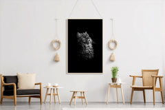 Maine Coon Cat Black & White Wall Art