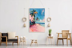 Watercolor Painting Of The Beach Wall Art