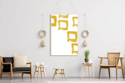 Painting Yellow Cubes Wall Art - beink online art store