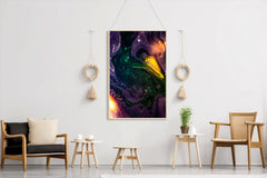 Galaxy with Oil Paint Abstract Wall Art