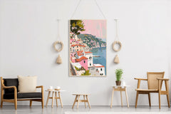 Beautiful Village By The Beach Wall Art