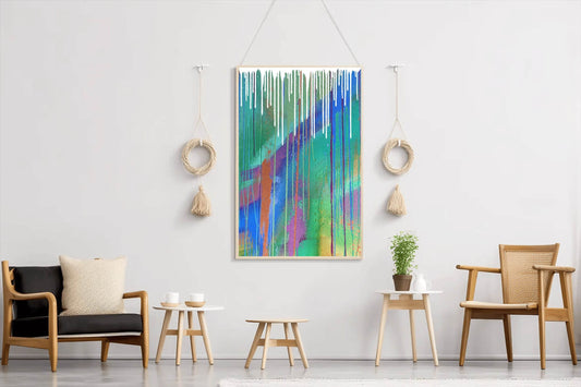 Driping Paint - Dynamic Color Play Wall Art - beink online art store