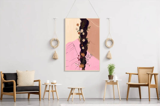 Braided Hair of A Girl Wall Art - beink online art store