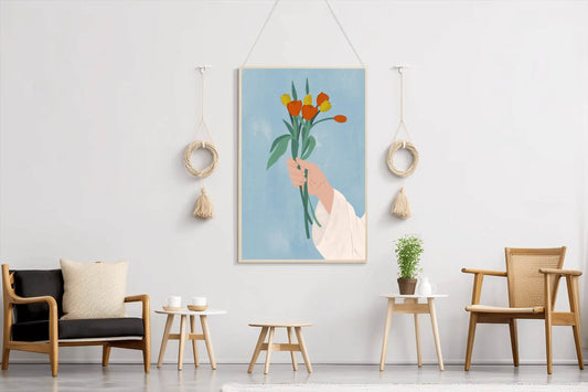 Bouquet in Hand Wall Art - beink online art store