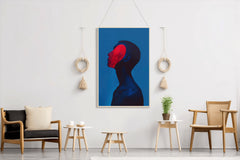 Red Face Oil Painting Wall Art