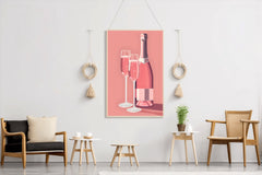 Pink Champagne Wall Art