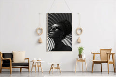 Girl in Goggle Black & White Wall Art