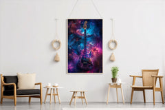 Galactic Rock Guitar Wall Art